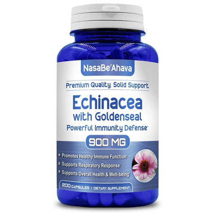 NasaBeahava Echinacea & Goldenseal 900mg 200 Capsules, Real Advanced Immune Support, Supports Respiratory Response, Supports Overall Health